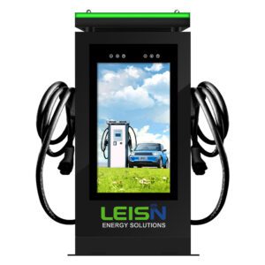 60-80kW DC fast charger with 49-inch digital advertising screen