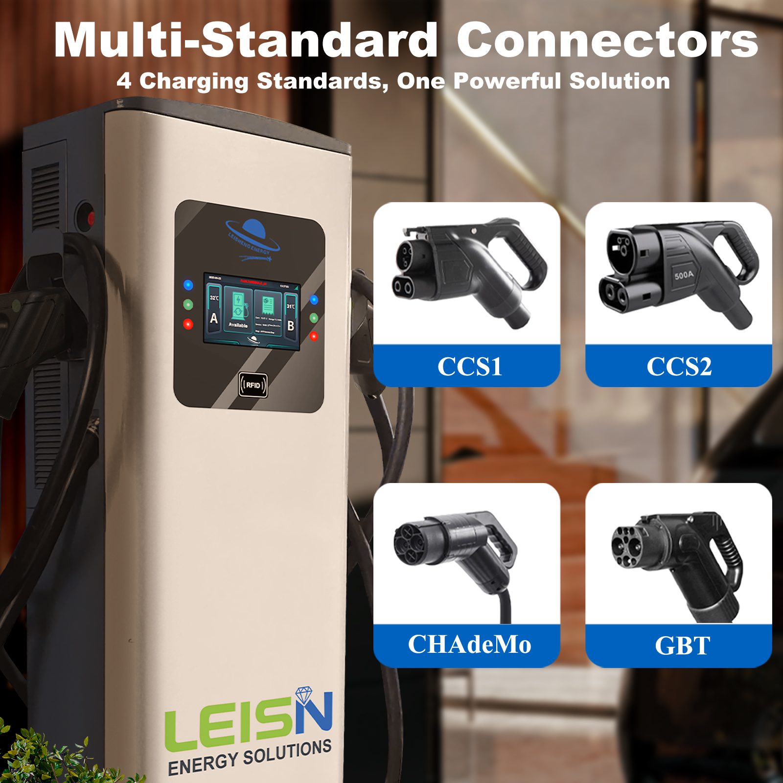 DC charger compatible with all electric vehicles