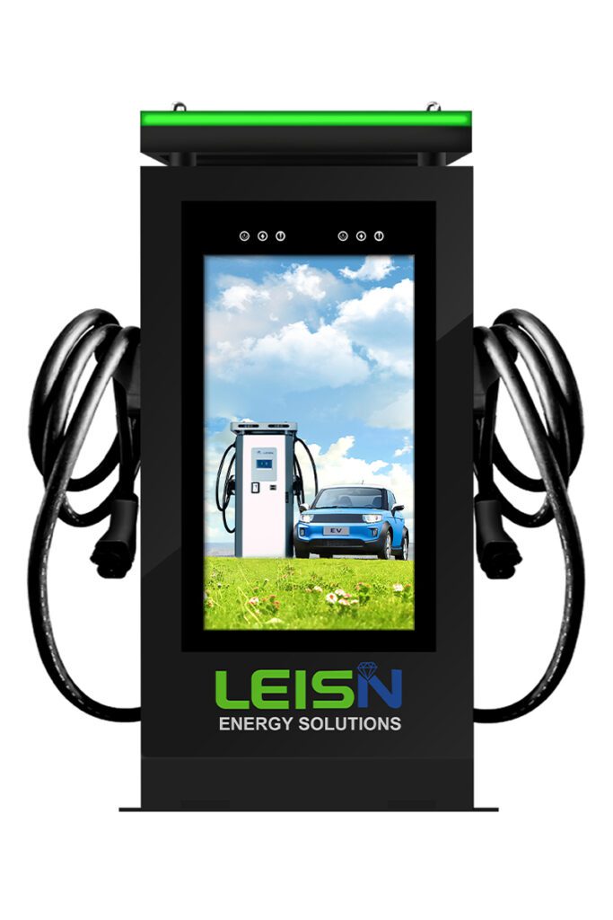 DC Fast EV Charger with High-Brightness Advertising Screen