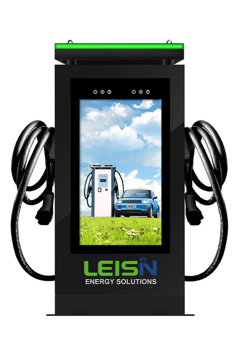 DC Fast EV Charger with High-Brightness Advertising Screen